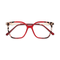 Eydology Claire Cherry Red & Black Pattern Women's Cat Eye Glasses 1