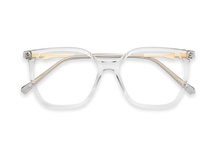 Eydology Claire Clear Light Grey Women's Cat Eye Glasses 1
