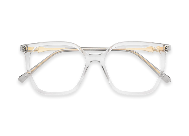 Eydology Claire Clear Light Grey Women's Cat Eye Glasses 1