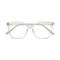 Eydology Claire Clear Light Grey Women's Cat Eye Glasses 1