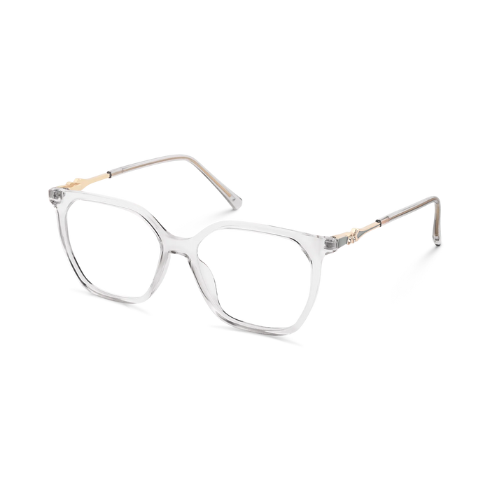 Eydology Claire Clear Light Grey Women's Cat Eye Glasses 3
