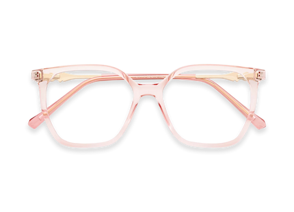 Eydology Claire Clear Rose Pink Women's Cat Eye Glasses 1
