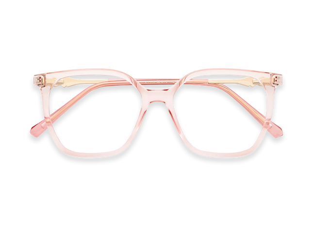 Eydology Claire Clear Rose Pink Women's Cat Eye Glasses 1