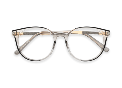Eydology Clara Clear Grey Cat Eye Glasses 1