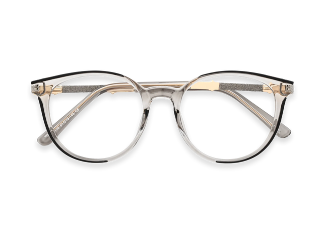 Eydology Clara Clear Grey Cat Eye Glasses 1