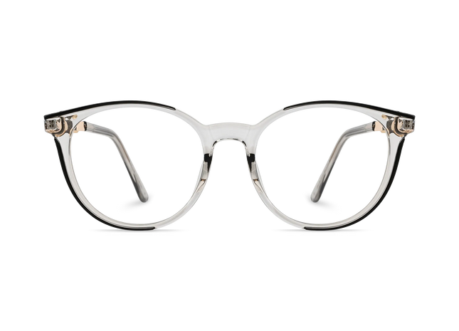 Eydology Clara Clear Grey Cat Eye Glasses 2