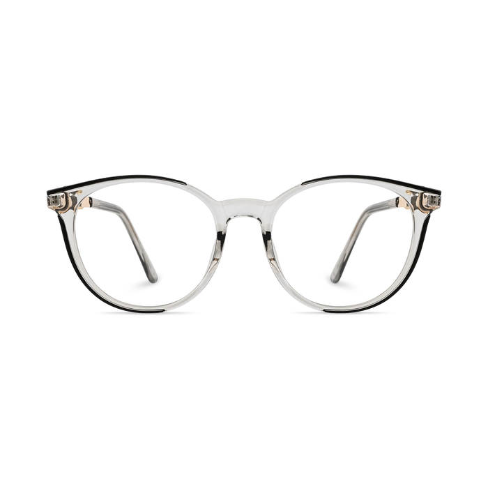 Eydology Clara Clear Grey Cat Eye Glasses 2
