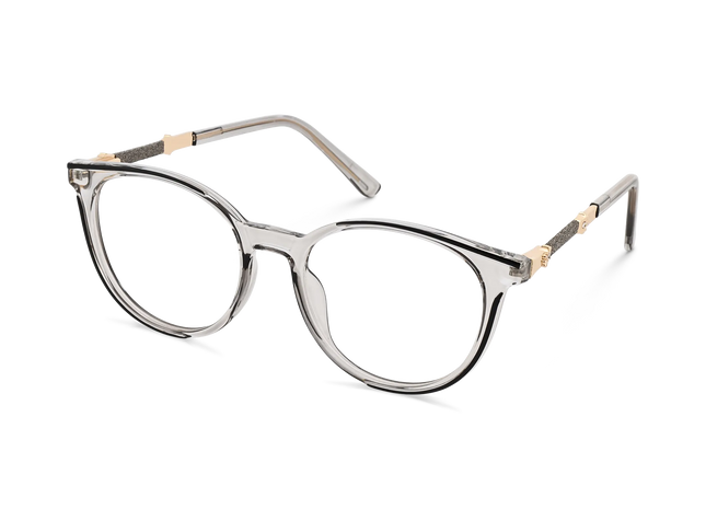 Eydology Clara Clear Grey Cat Eye Glasses 3
