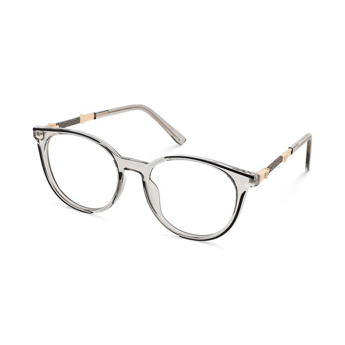 Eydology Clara Clear Grey Cat Eye Glasses 3
