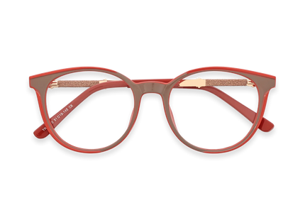 Eydology Clara Coral Red Women's Cat Eye Glasses 1
