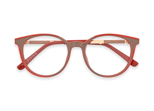 Eydology Clara Coral Red Women's Cat Eye Glasses 1