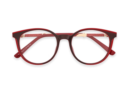 Eydology Clara Deep Red Women's Cat Eye Glasses 1