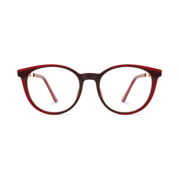 Eydology Clara Deep Red Women's Cat Eye Glasses 2