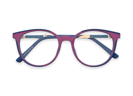 Eydology Clara Royal Blue & Berry Women's Cat Eye Glasses 1