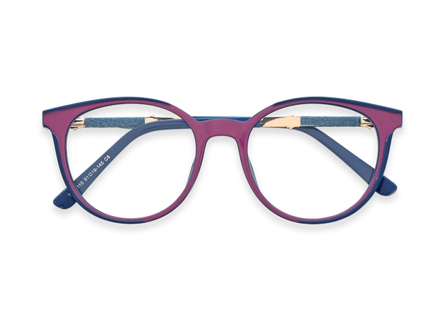 Eydology Clara Royal Blue & Berry Women's Cat Eye Glasses 1