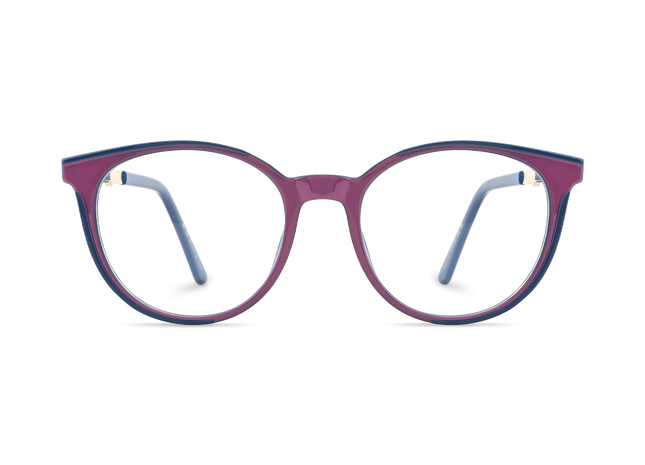 Eydology Clara Royal Blue & Berry Women's Cat Eye Glasses 2