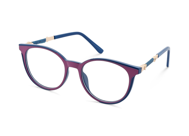 Eydology Clara Royal Blue & Berry Women's Cat Eye Glasses 3