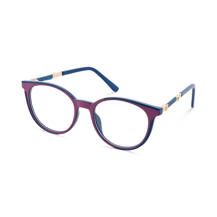 Eydology Clara Royal Blue & Berry Women's Cat Eye Glasses 3