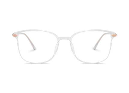 Eydology Clear White/Rose Gold Glasses 2