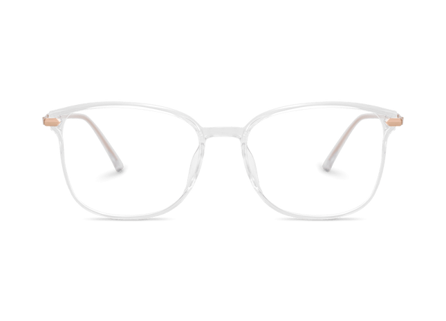Eydology Clear White/Rose Gold Glasses 2