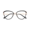 Eydology Collins Gold/Black Women's Cat Eye Glasses 1