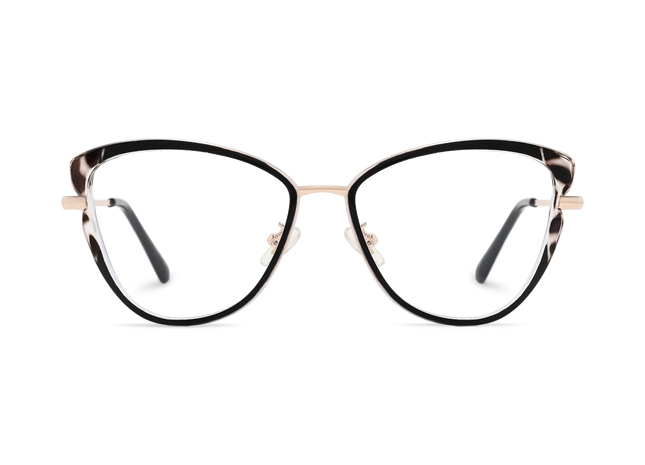 Eydology Collins Gold/Black Women's Cat Eye Glasses 2