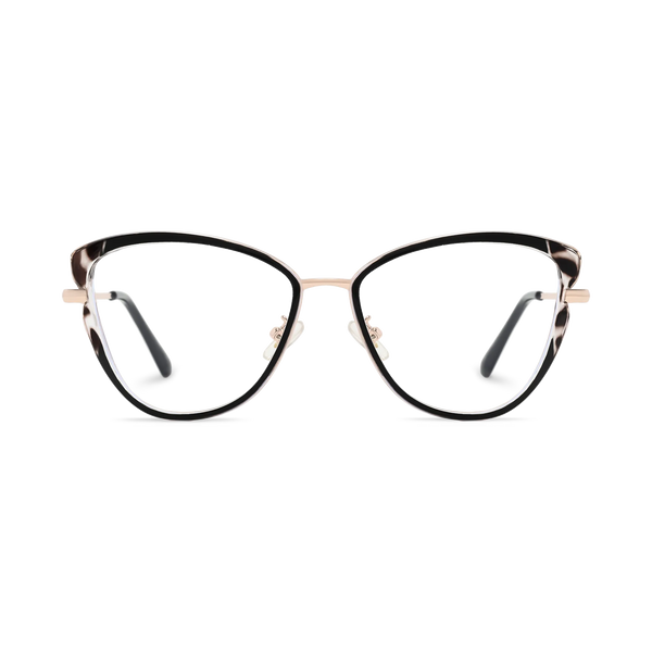 Eydology Collins Gold/Black Women's Cat Eye Glasses 2