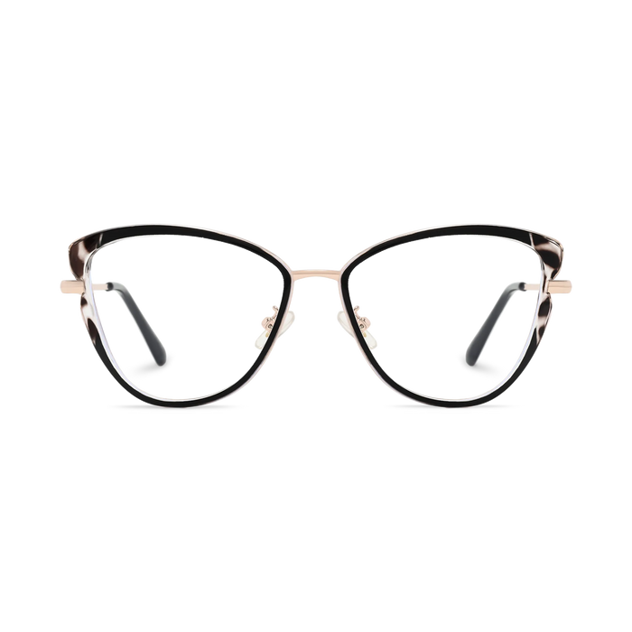 Eydology Collins Gold/Black Women's Cat Eye Glasses 2