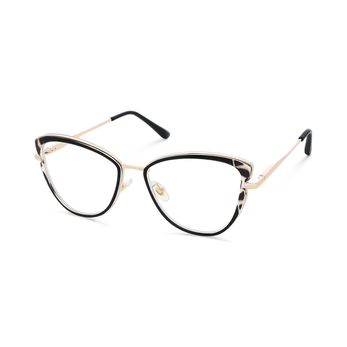 Eydology Collins Gold/Black Women's Cat Eye Glasses 3