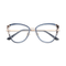 Eydology Collins Gold/Blue Women's Cat Eye Glasses 1