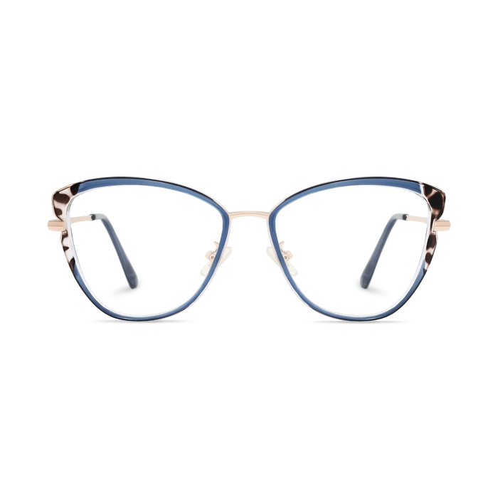 Eydology Collins Gold/Blue Women's Cat Eye Glasses 2