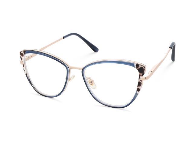 Eydology Collins Gold/Blue Women's Cat Eye Glasses 3