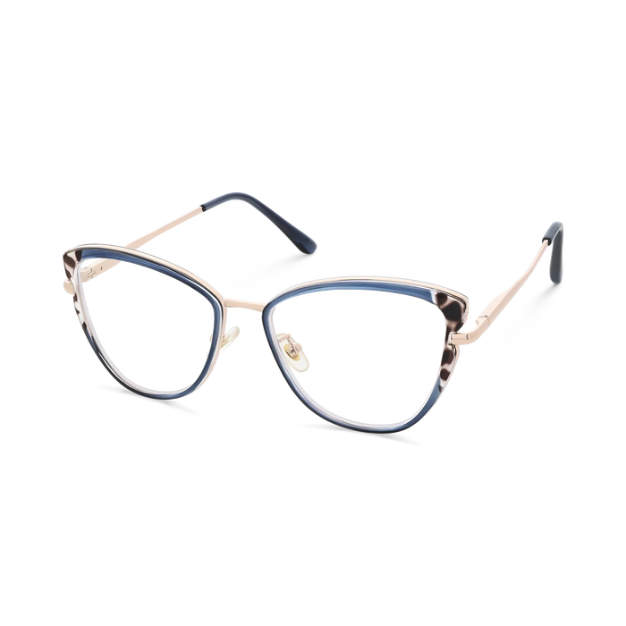 Eydology Collins Gold/Blue Women's Cat Eye Glasses 3