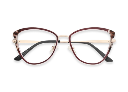 Eydology Collins Gold/Brown Cat Eye Glasses 1