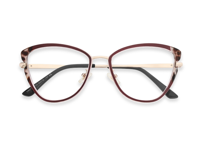 Eydology Collins Gold/Brown Cat Eye Glasses 1