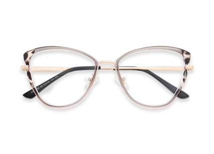 Eydology Collins Gold/Grey Women's Cat Eye Glasses 1