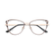 Eydology Collins Gold/Grey Women's Cat Eye Glasses 1