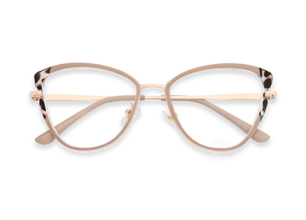 Eydology Collins Gold/Khaki Women's Cat Eye Glasses 1
