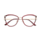 Eydology Collins Gold/Red Women's Cat Eye Glasses 1