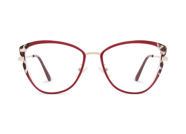 Eydology Collins Gold/Red Women's Cat Eye Glasses 2