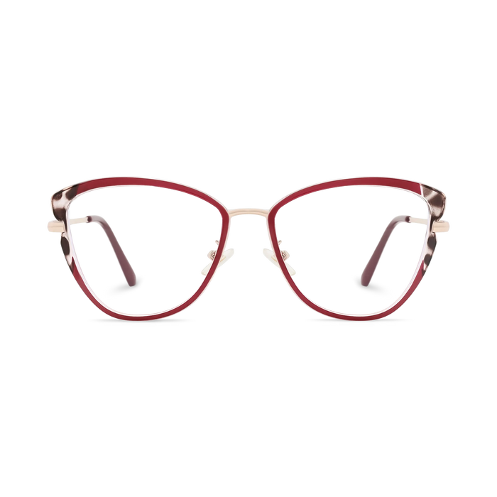 Eydology Collins Gold/Red Women's Cat Eye Glasses 2