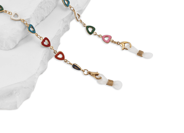 Eydology Colorful Heart Eyeglasses Chains 1