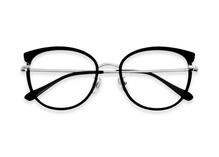 Eydology Cora Black/Chrome Glasses 1