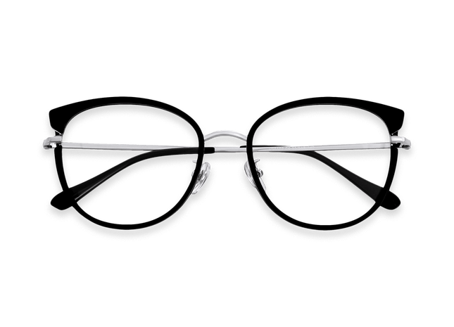 Eydology Cora Black/Chrome Glasses 1