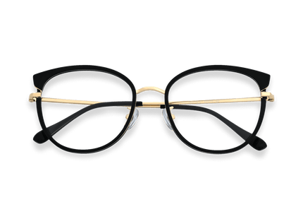 Eydology Cora Black/Gold Glasses 1