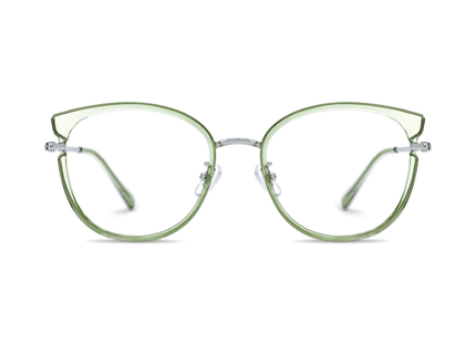 Eydology Cora Crystal Green/Silver Glasses 2