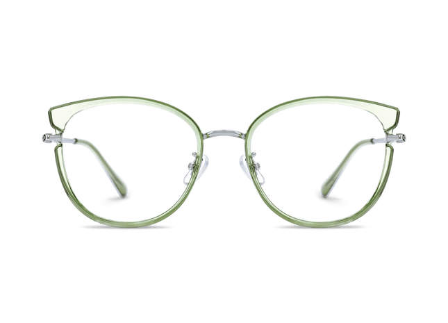 Eydology Cora Crystal Green/Silver Glasses 2