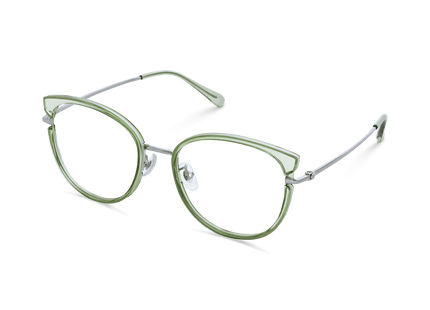 Eydology Cora Crystal Green/Silver Glasses 3