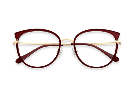 Eydology Cora Wine/Gold Glasses 1