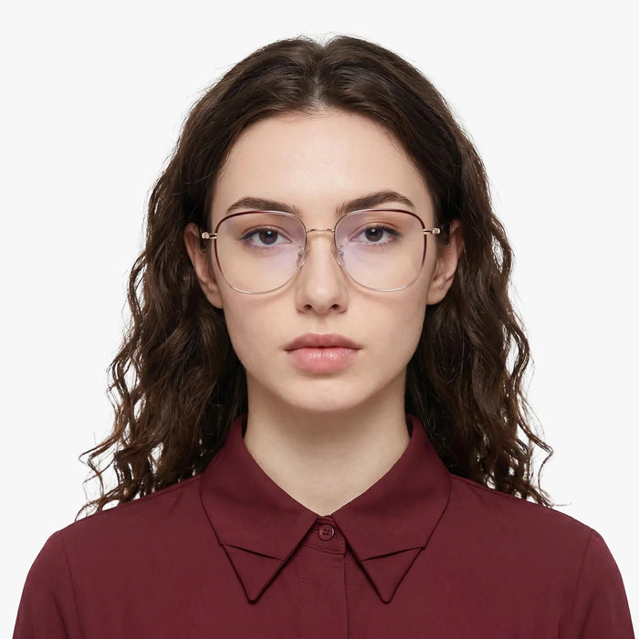 Eydology Dakari Crystal Light Pink to Purple/Rose Gold Glasses 4